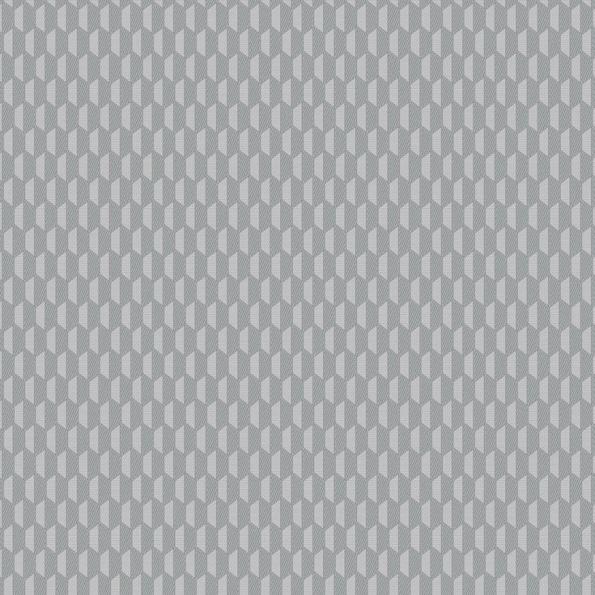 Geometrická vliesová tapeta na zeď, šedá, imitace látky, 23208-4, Omega, AdaWall