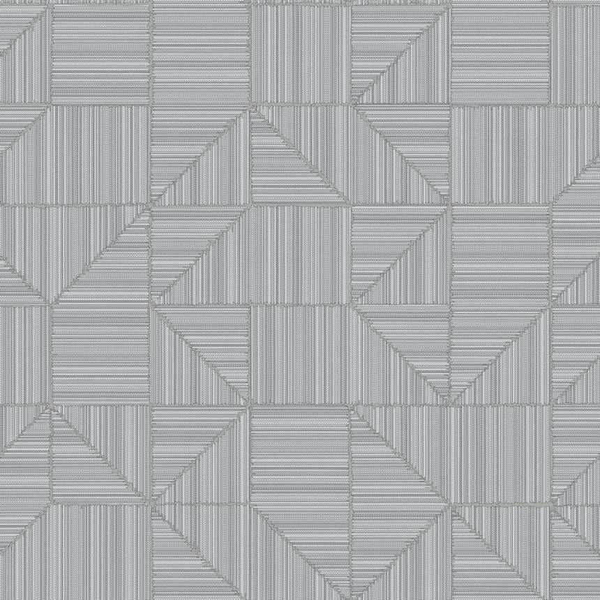 Geometrická vliesová tapeta na zeď, šedá, imitace látky, 23209-5, Omega, AdaWall