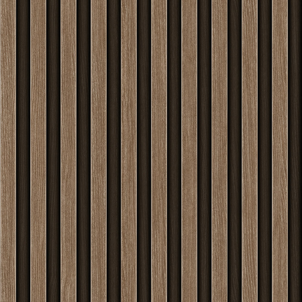 Vliesová tapeta na zeď, hnědá, imitace dřeva, lamely, 23211-2, Omega, AdaWall