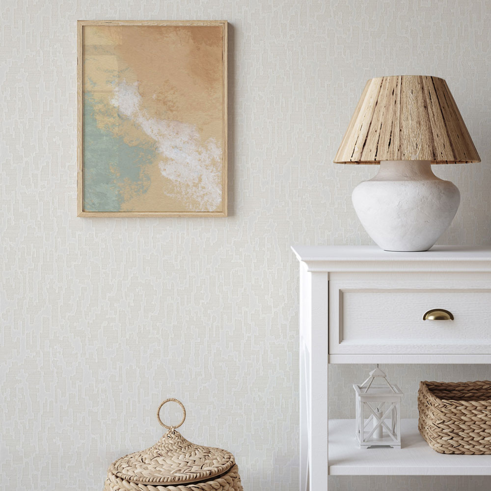 Vliesová tapeta na zeď, krémová, imitace látky, 1510-1, Vera, AdaWall