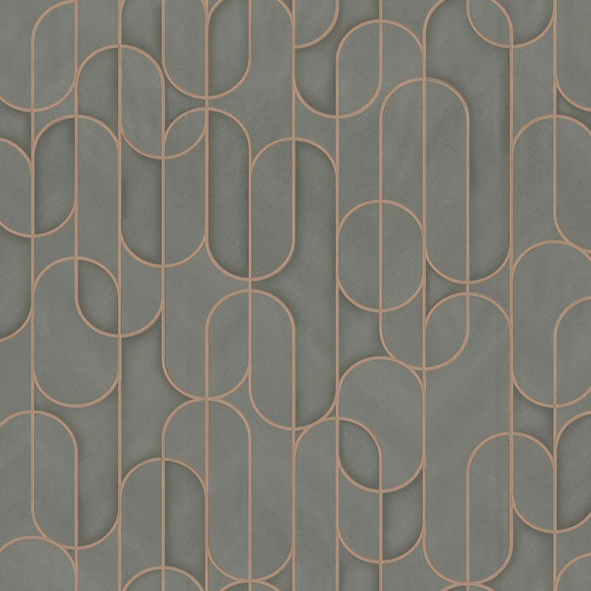 Geometrická vliesová tapeta na zeď, šedá, 1514-4, Vera, AdaWall
