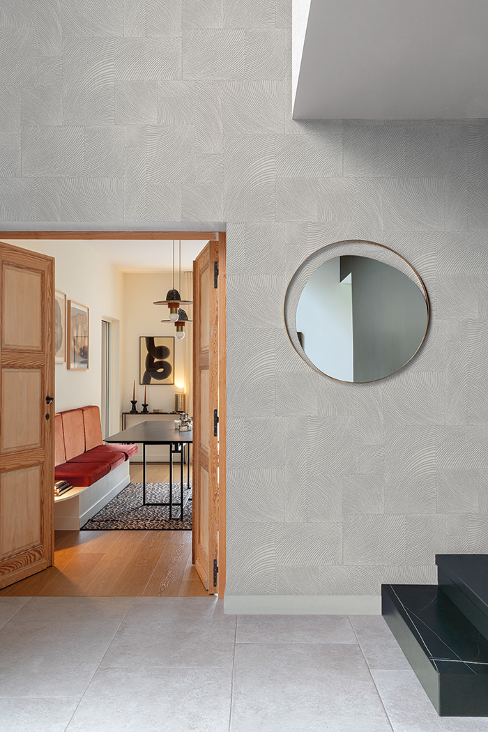 Šedá geometrická vliesová tapeta na zeď, A71501, Vavex 2026