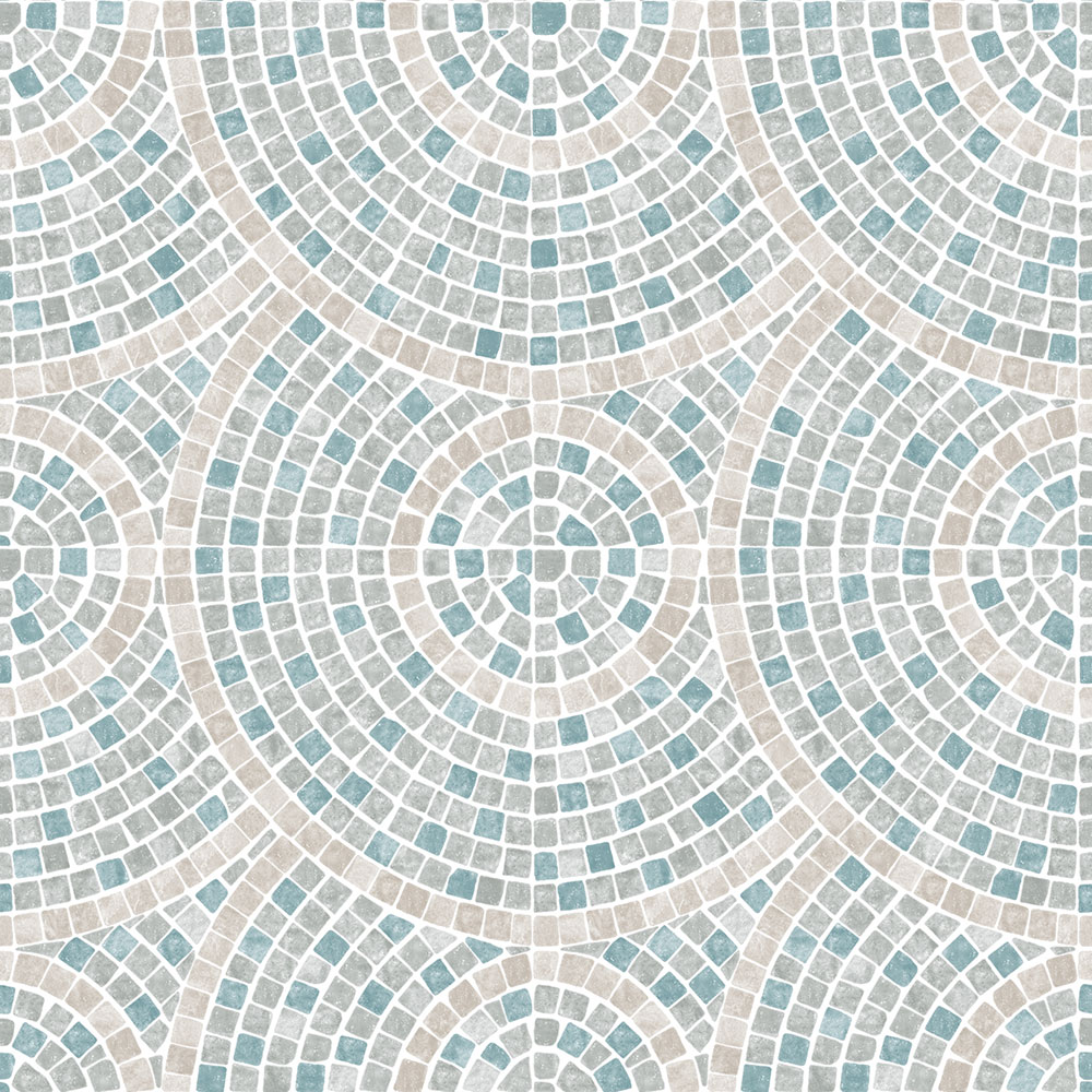 Vliesová tapeta na zeď, šedo-tyrkysová, mozaika, M76301, Artifice, Ugépa