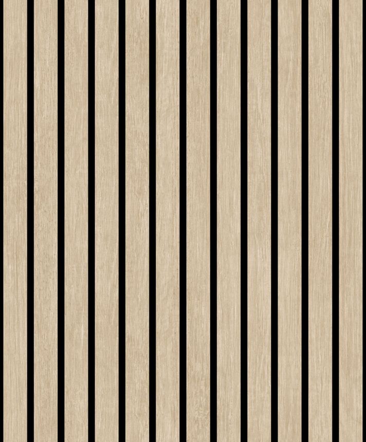 3D Vliesová tapeta na zeď, béžová, imitace dřeva, palubky, lamely, M80217, Artifice, Brut, Ugépa