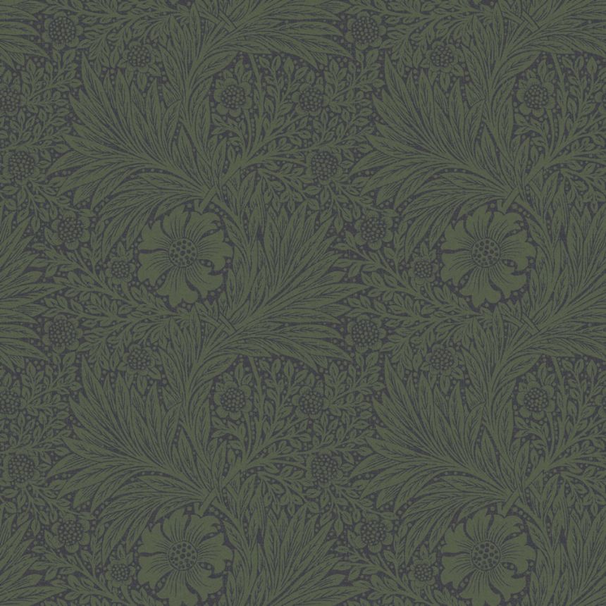 Vliesová tapeta na zeď, zelená, květiny, listy, 124255, William Morris At Home