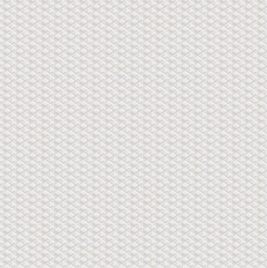 Luxusní geometrická vliesová tapeta na zeď, bílo-krémová, Z15509, Mini Trend,  Zambaiti Parati