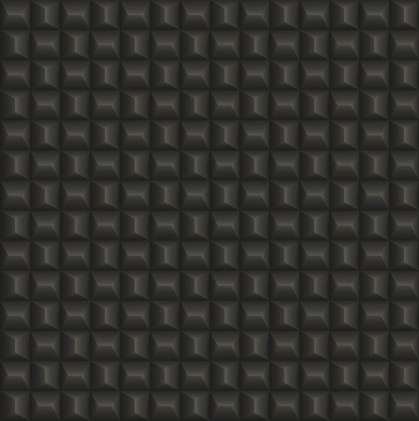 Luxusní geometrická vliesová tapeta na zeď, černá,  Z15524, Mini Trend,  Zambaiti Parati