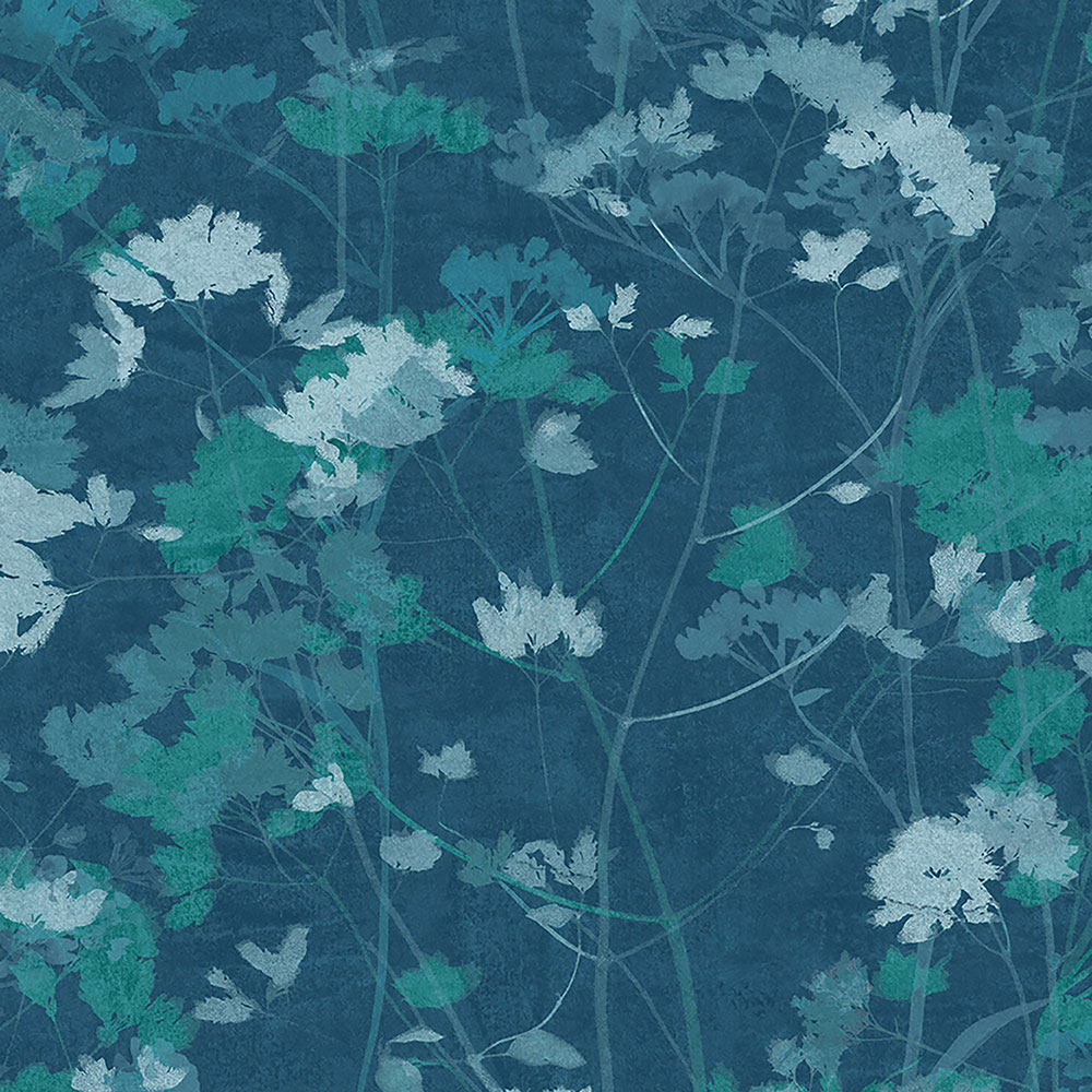 Vliesová tapeta na zeď, modro-zelená, rostliny, trávy, 124106, Utopia, Graham Brown Premium