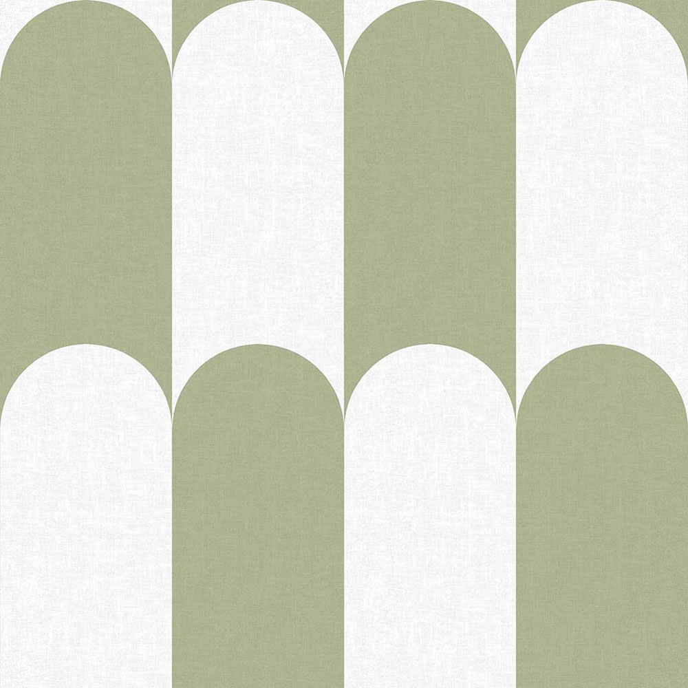 Geometrická vliesová tapeta na zeď, zeleno-bílá, 15555, Botany House, Cristiana Masi by Parato