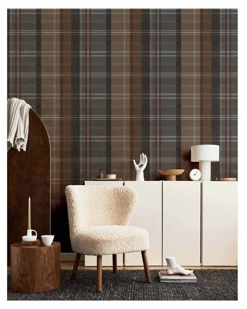 Vliesová tapeta na zeď, černá, imitace látky, 15569, Botany House, Cristiana Masi by Parato