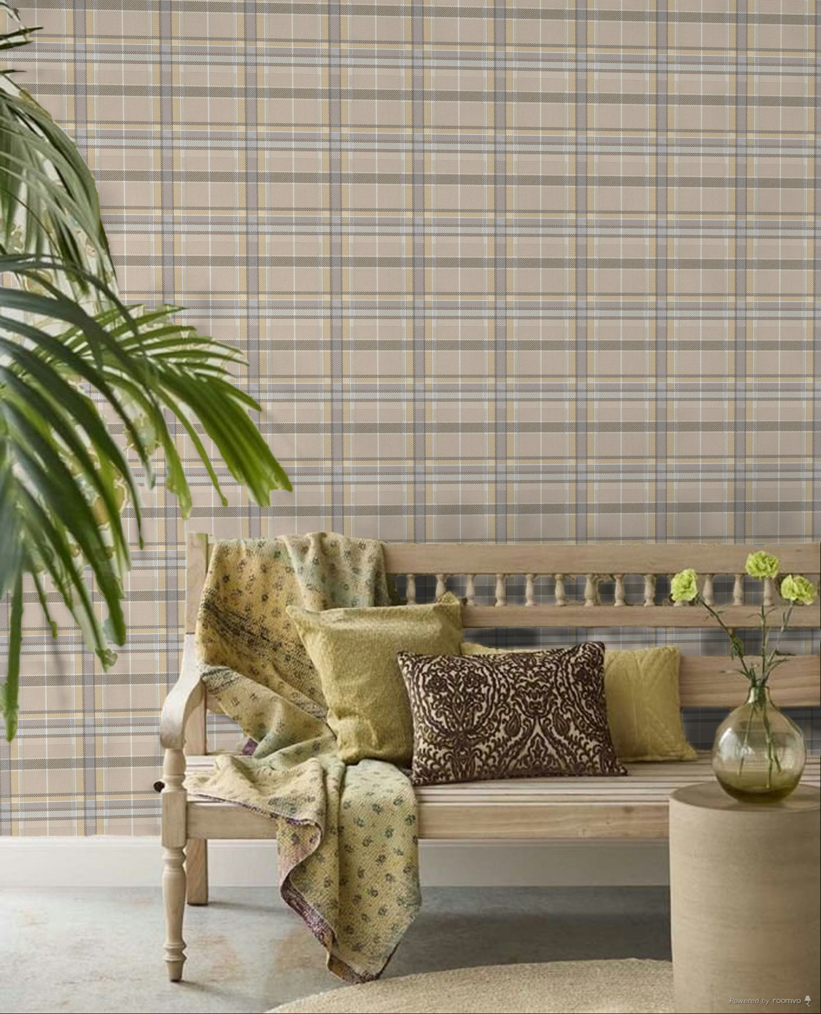 Vliesová tapeta na zeď, béžová, imitace látky, 15571, Botany House, Cristiana Masi by Parato