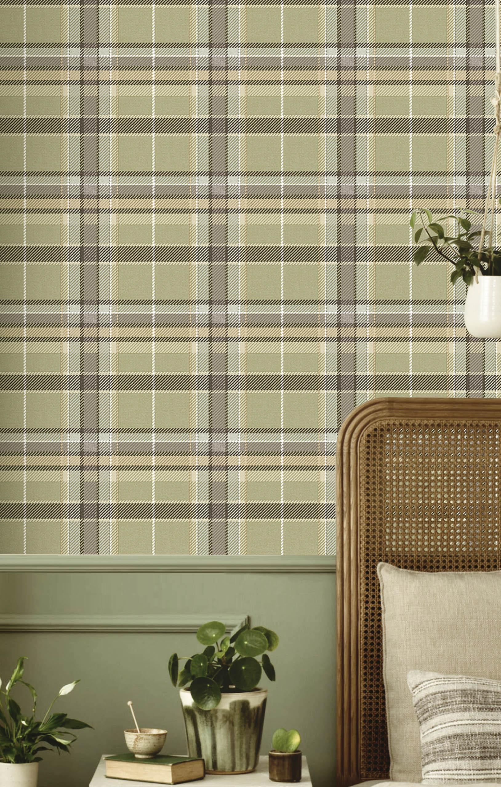 Vliesová tapeta na zeď, zelená, imitace látky, 15575, Botany House, Cristiana Masi by Parato