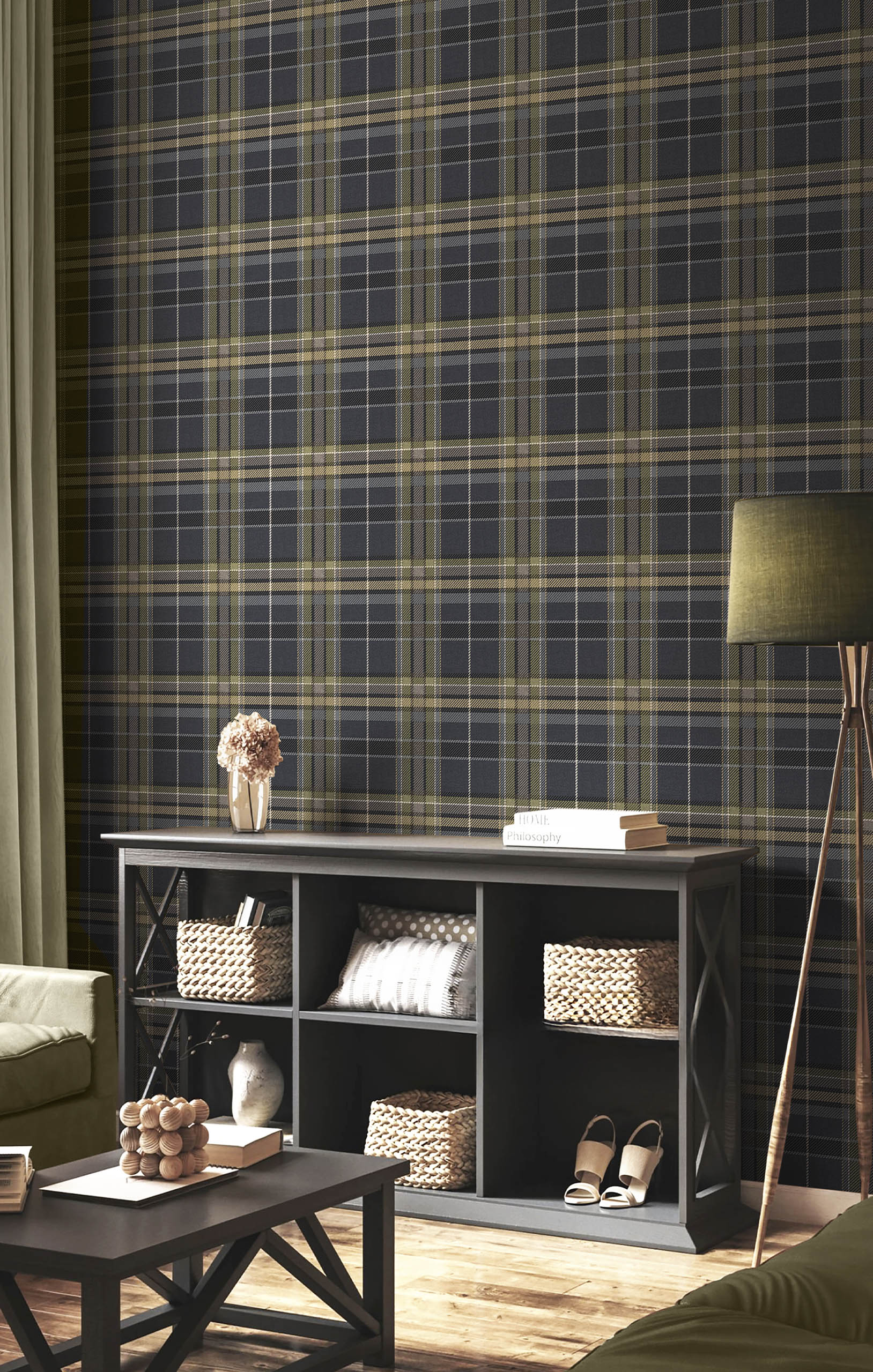 Vliesová tapeta na zeď, modrá, imitace látky, 15579, Botany House, Cristiana Masi by Parato