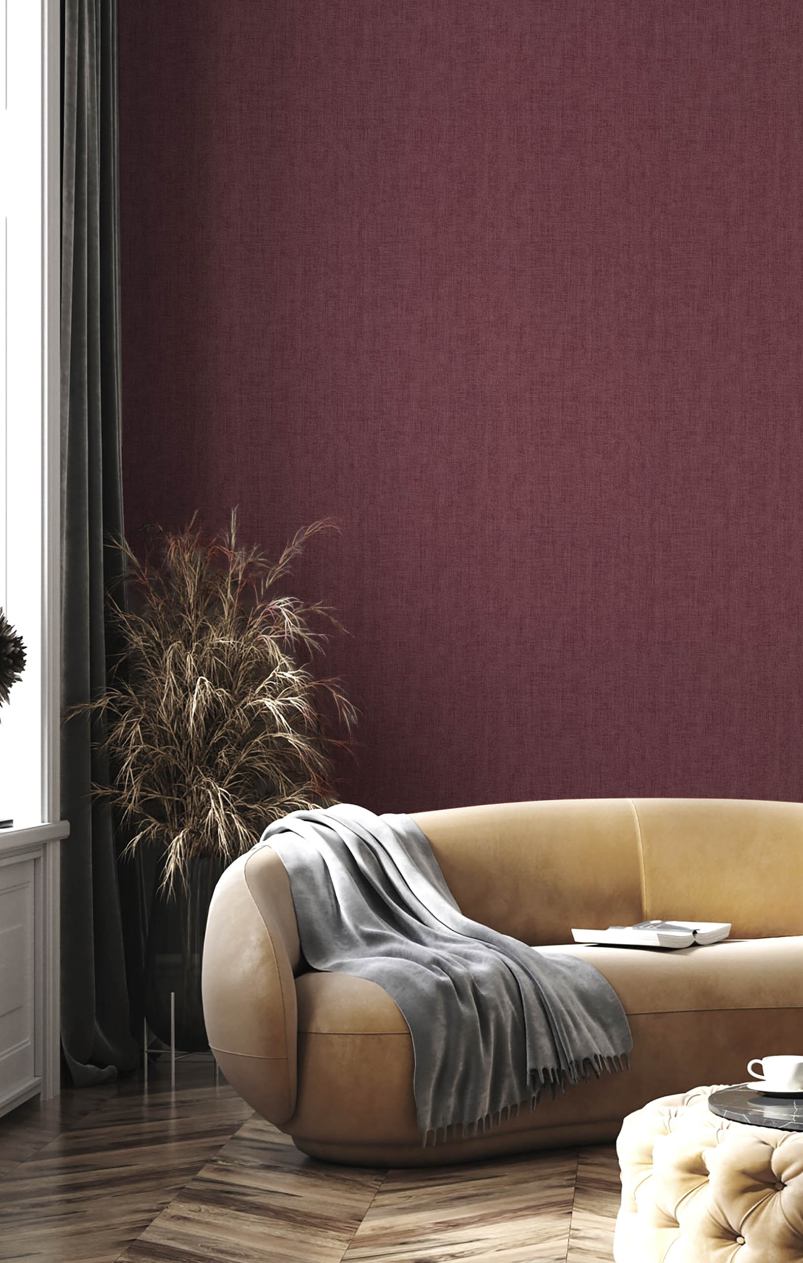 Vliesová tapeta na zeď, zelená, imitace látky, 15595, Botany House, Cristiana Masi by Parato