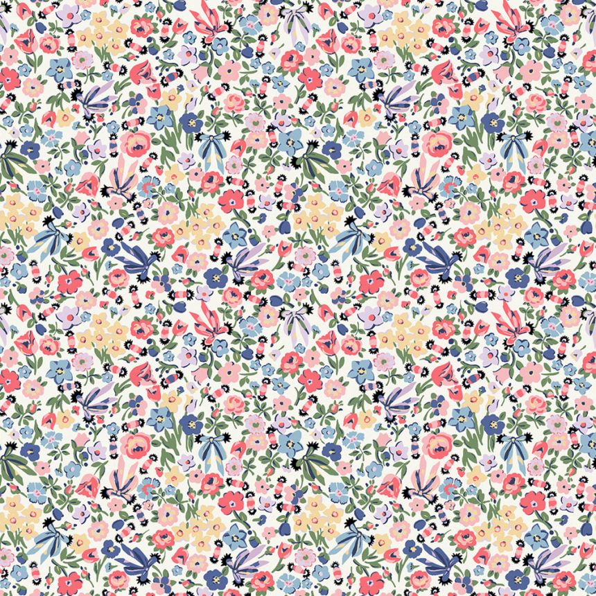 Vliesová tapeta na zeď, bílá, květiny, 125506, Cath Kidstone