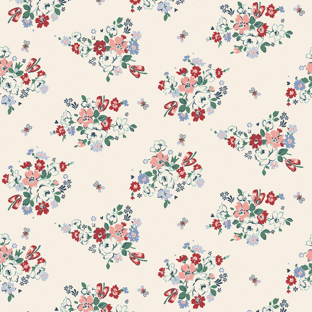 Vliesová tapeta na zeď, krémová, květiny, 125509, Cath Kidstone