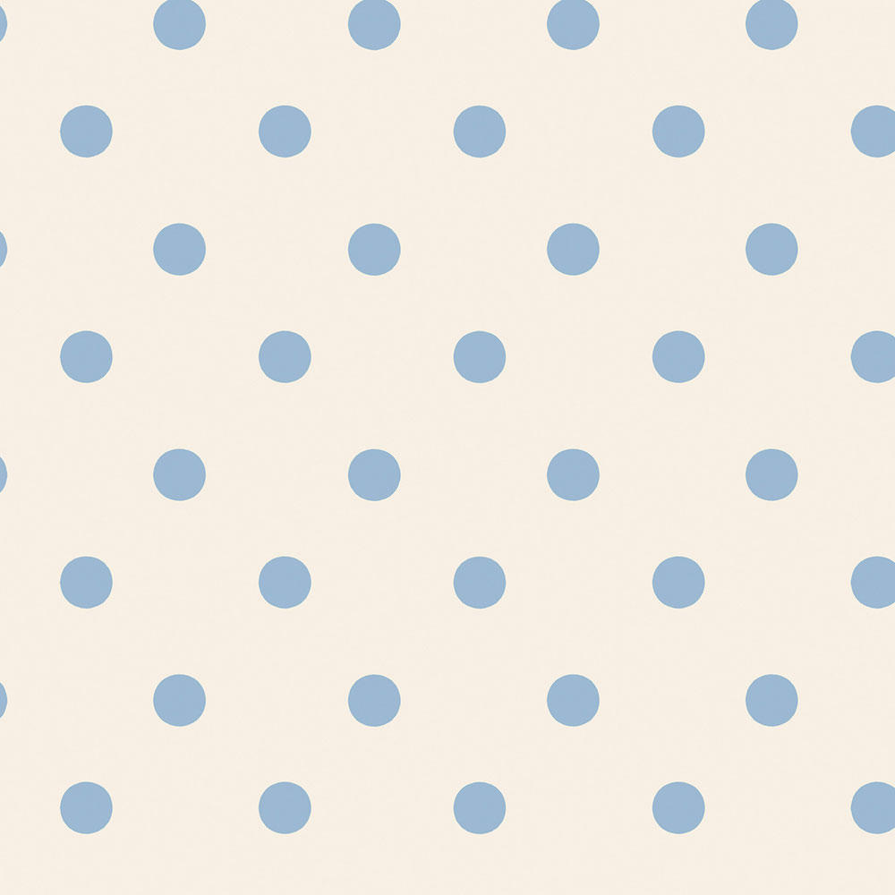 Vliesová tapeta na zeď, bílá, modrá, puntíky, 125522, Cath Kidstone