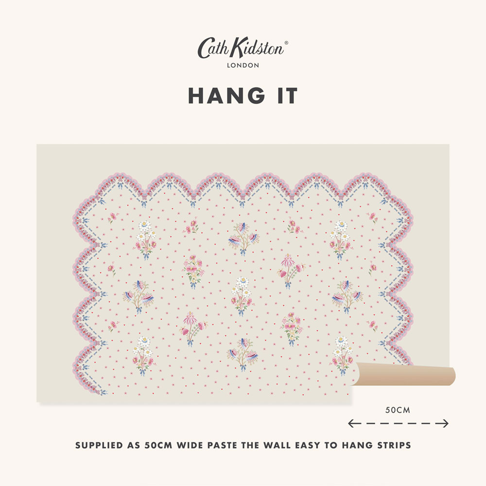 Vliesová obrazová tapeta na zeď, růžová, květiny, 127799FXST, Cath Kidstone