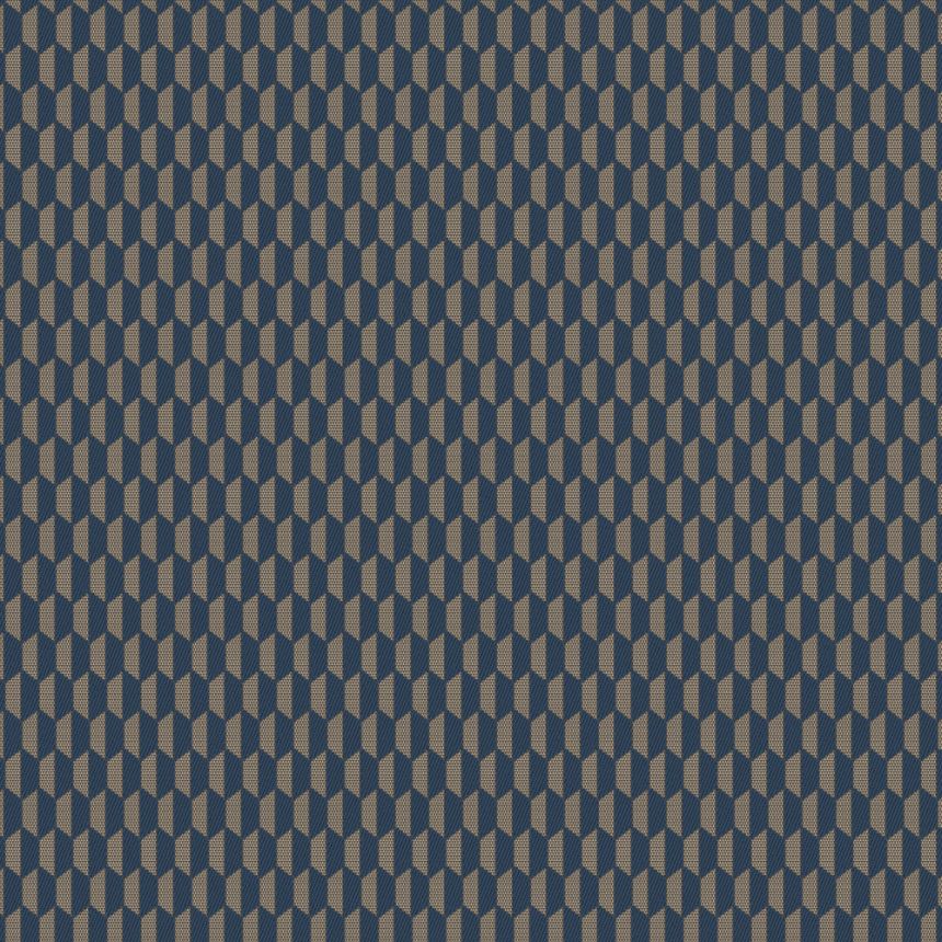 Geometrická vliesová tapeta na zeď, modro-hnědá, imitace látky, 23208-6, Omega, AdaWall