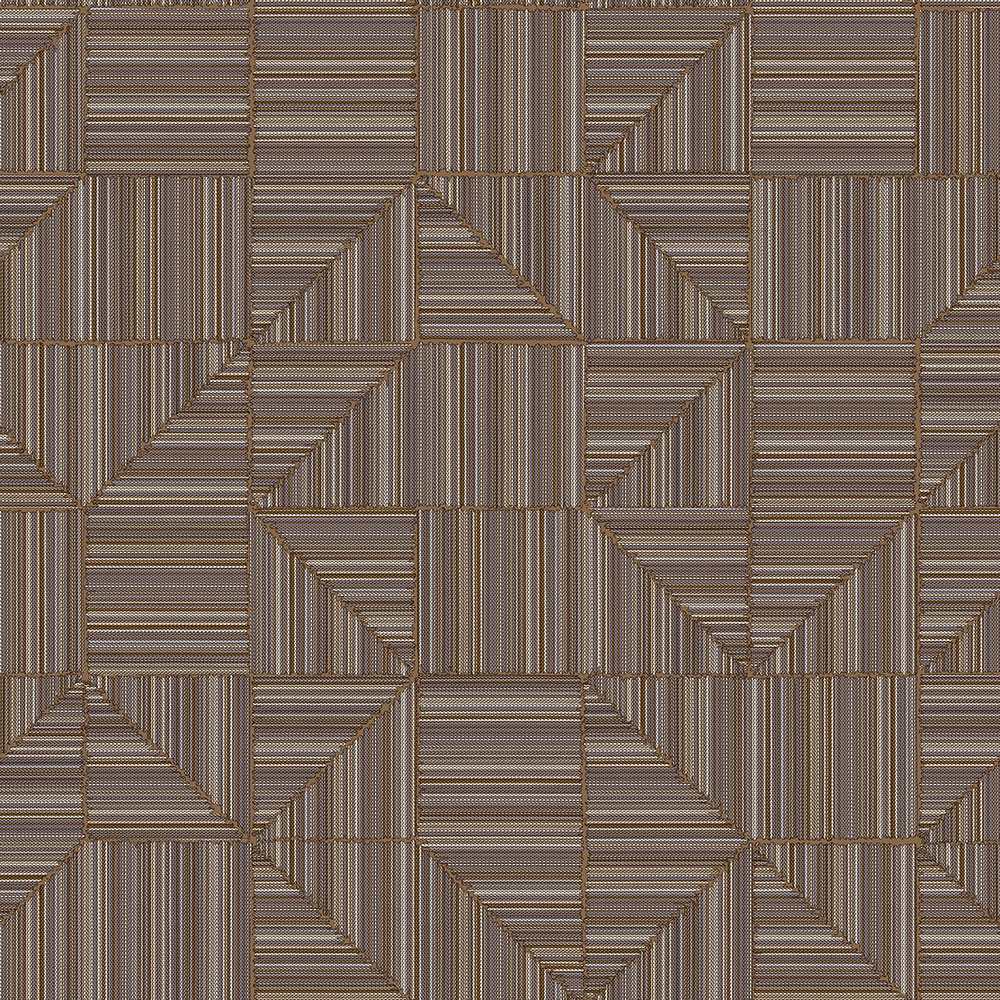 Geometrická vliesová tapeta na zeď, hnědá, imitace látky, 23209-6, Omega, AdaWall