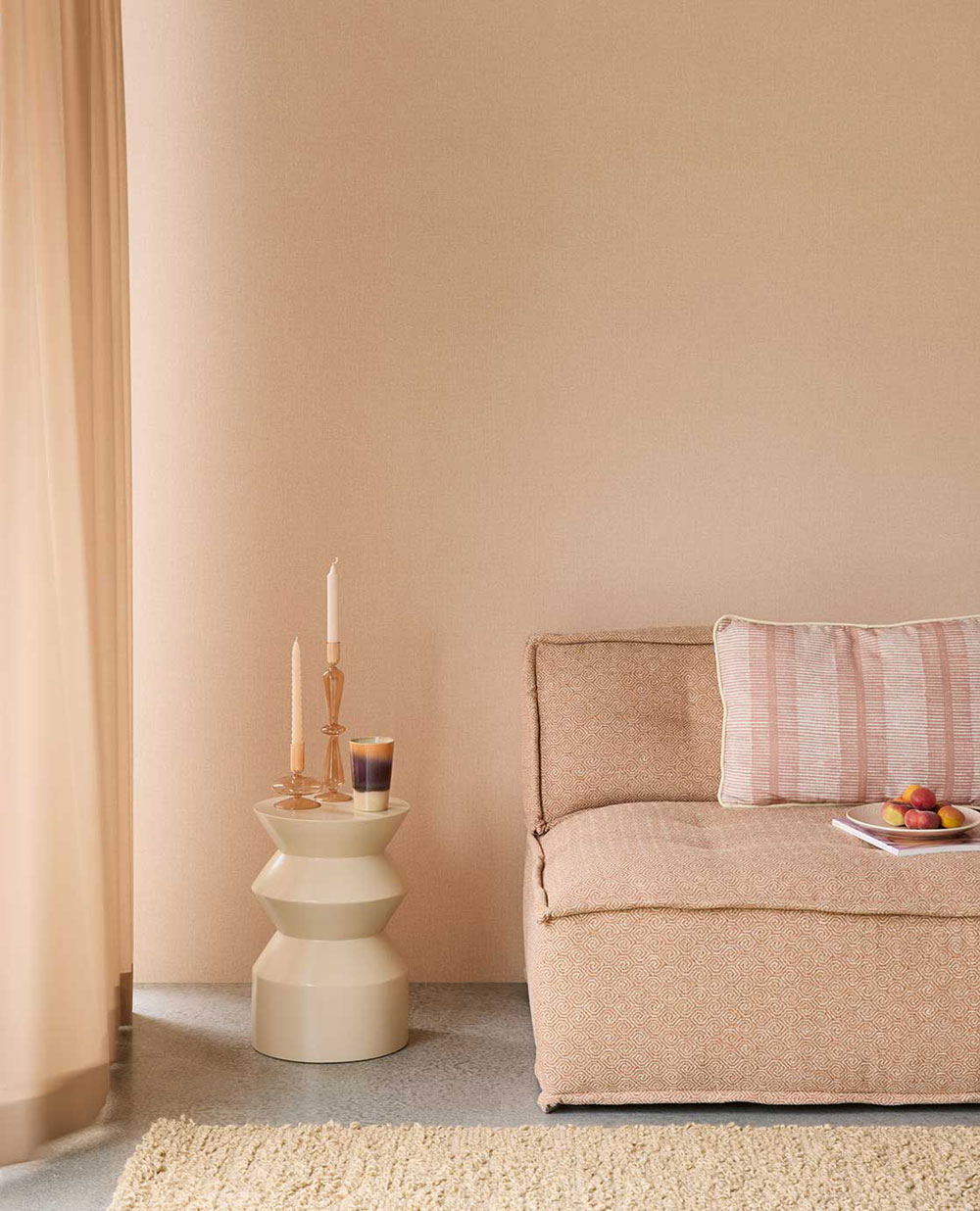 Vliesová tapeta na zeď, růžová, imitace látky, 340621, Linen Look, Eijffinger