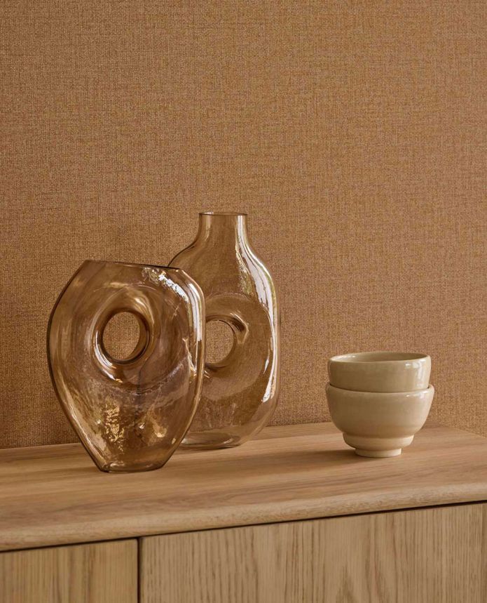 Vliesová tapeta na zeď, hnědá, imitace látky, 340627, Linen Look, Eijffinger