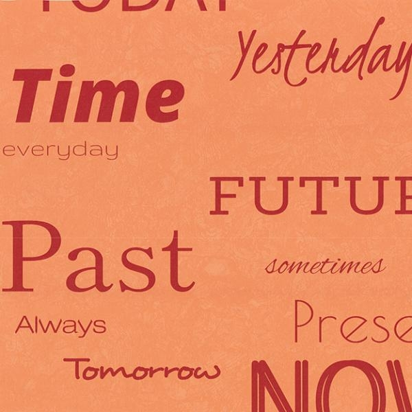 Oranžová vliesová tapeta s nápisy, písmeny,  7200001 My Home, Vavex