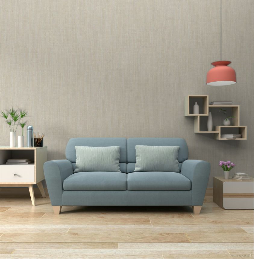 Vliesová tapeta na zeď, šedo-béžová, imitace látky, 340520, Groovy, Eijffinger