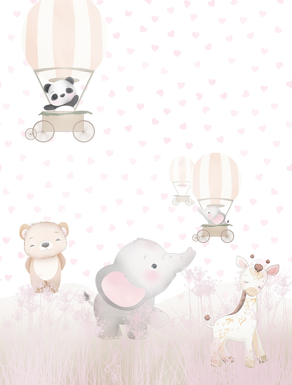 Dětská vliesová obrazová tapeta na zeď, zvířátka, CW6031-1, Cute Walls, Decoprint