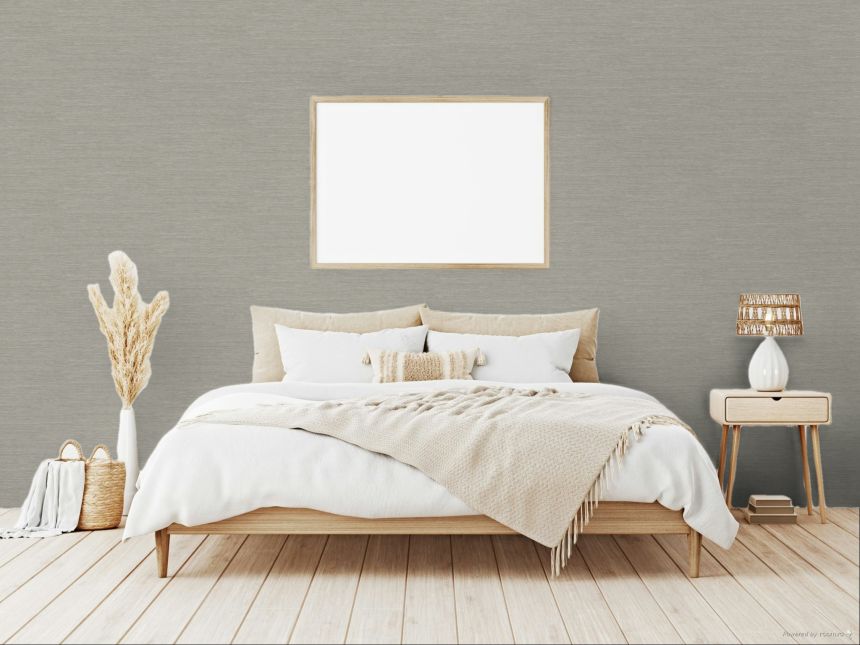 Vliesová tapeta na zeď, šedá, imitace látky, AMA306, Amani, The Colour Book II, Masureel