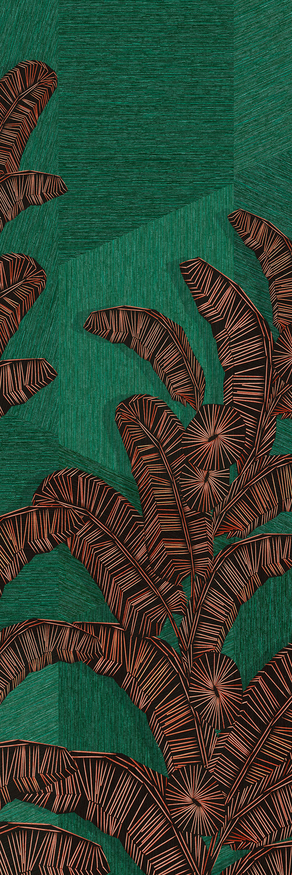 Vliesová obrazová tapeta na zeď, zelená, listy, DGAMA2022-260,  Amani,  Masureel