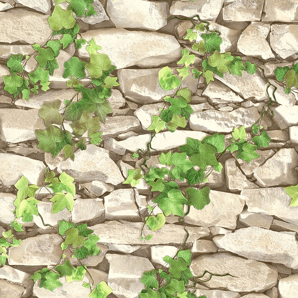 Omyvatelná vinylová tapeta Kámen s břečťanem, 5695-01, Vavex 2022