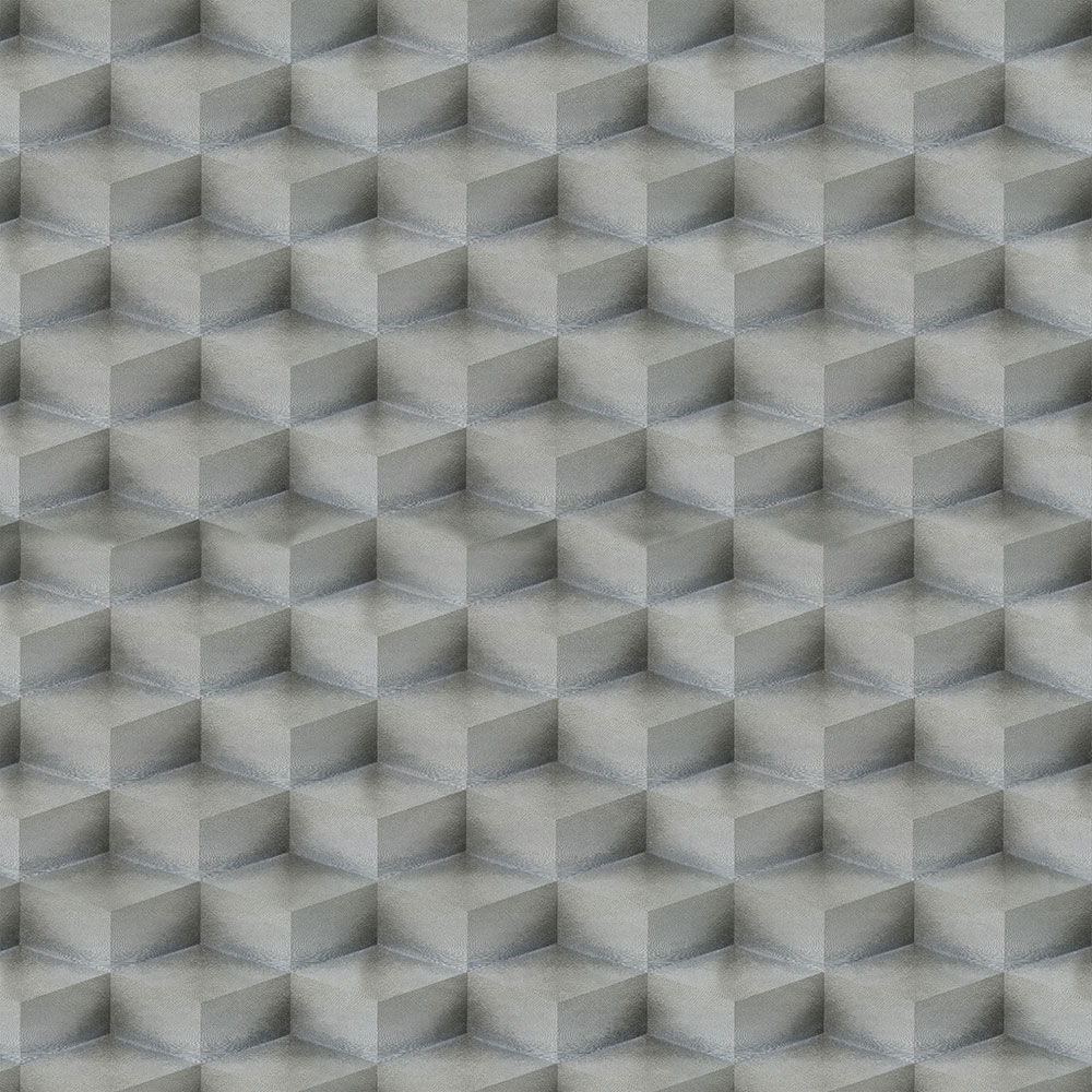 3D geometrická vliesová tapeta na zeď, stříbrná, 20018, New Tekko, Emiliana Parati