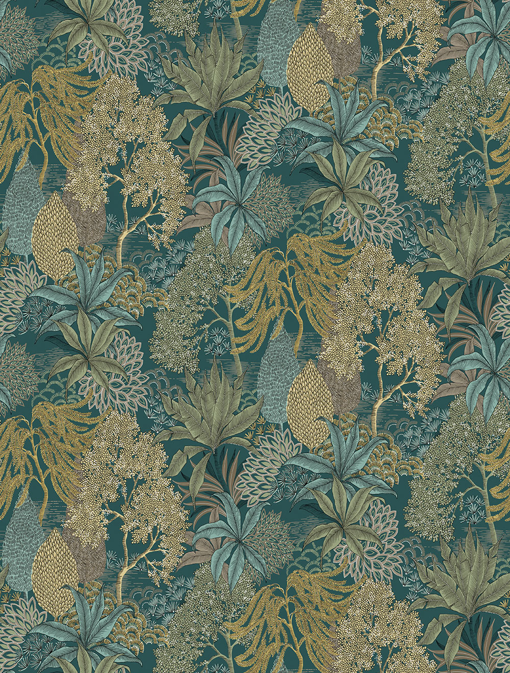 Vliesová obrazová tapeta na zeď, zelená, listy, FW4003-1, Feature Walls, Decoprint