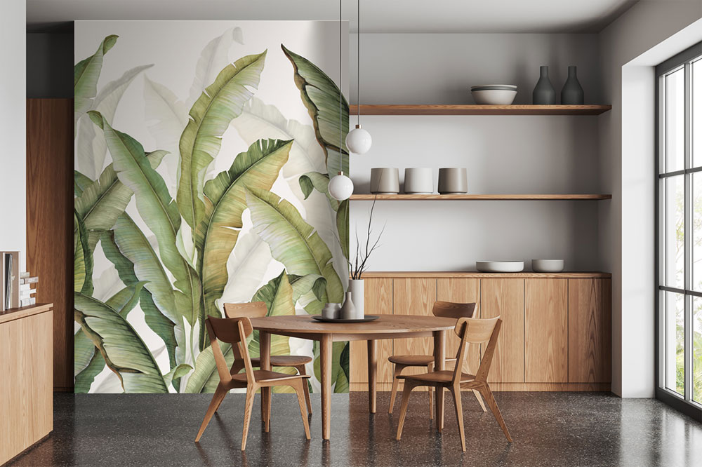 Vliesová obrazová tapeta na zeď, zelená, listy, FW4032-1, Feature Walls, Decoprint