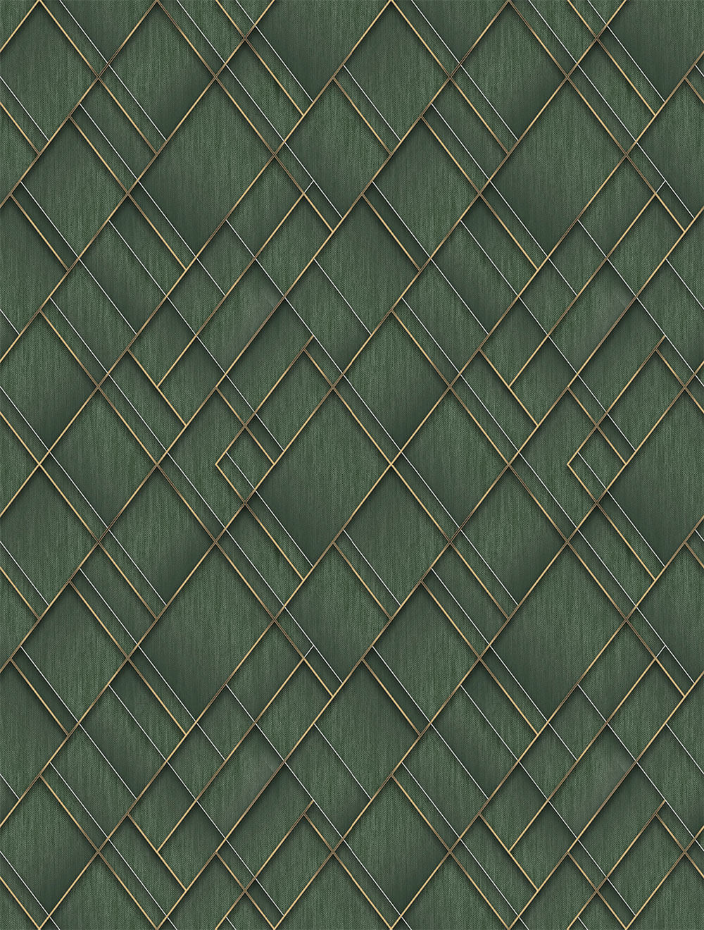 Geometrická vliesová obrazová tapeta na zeď, zelená, FW4037-5, Feature Walls, Decoprint