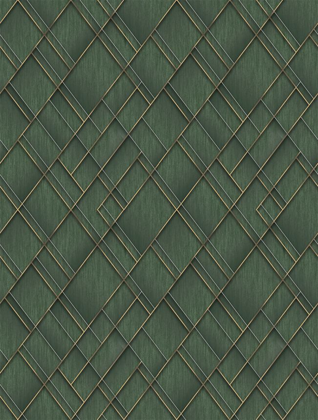 Geometrická vliesová obrazová tapeta na zeď, zelená, FW4037-5, Feature Walls, Decoprint