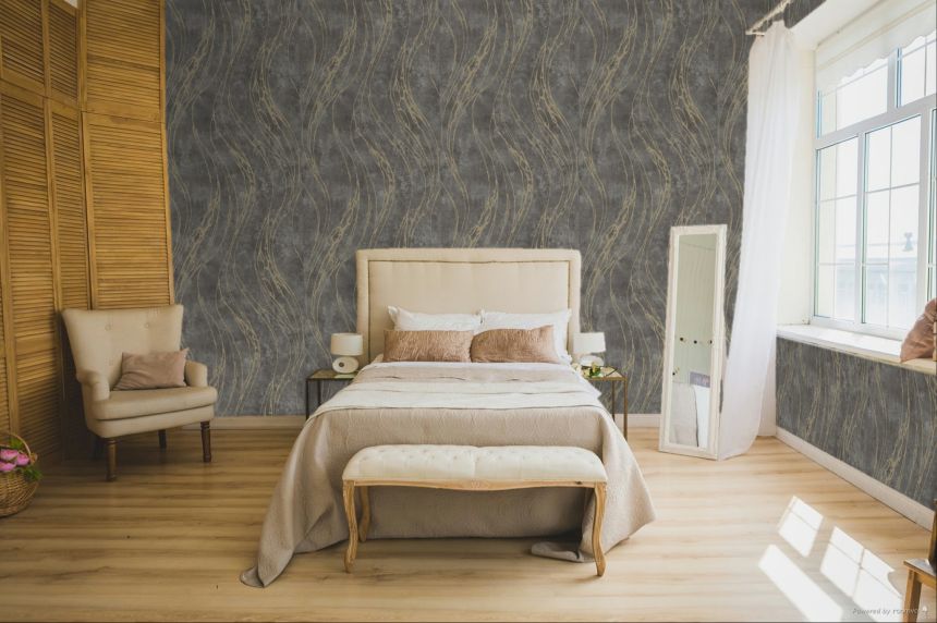 Vliesová tapeta na zeď, šedá, štuk, beton, TJ3102, Finest Selection, Vavex