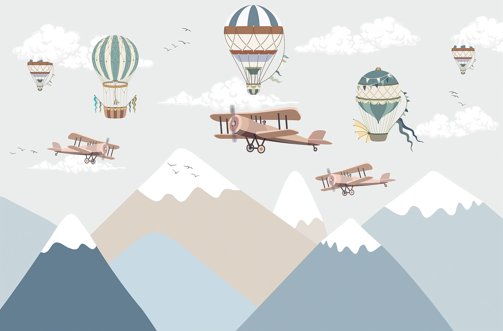 Fototapety na míru, Letadla a balóny, 10039, Vavex