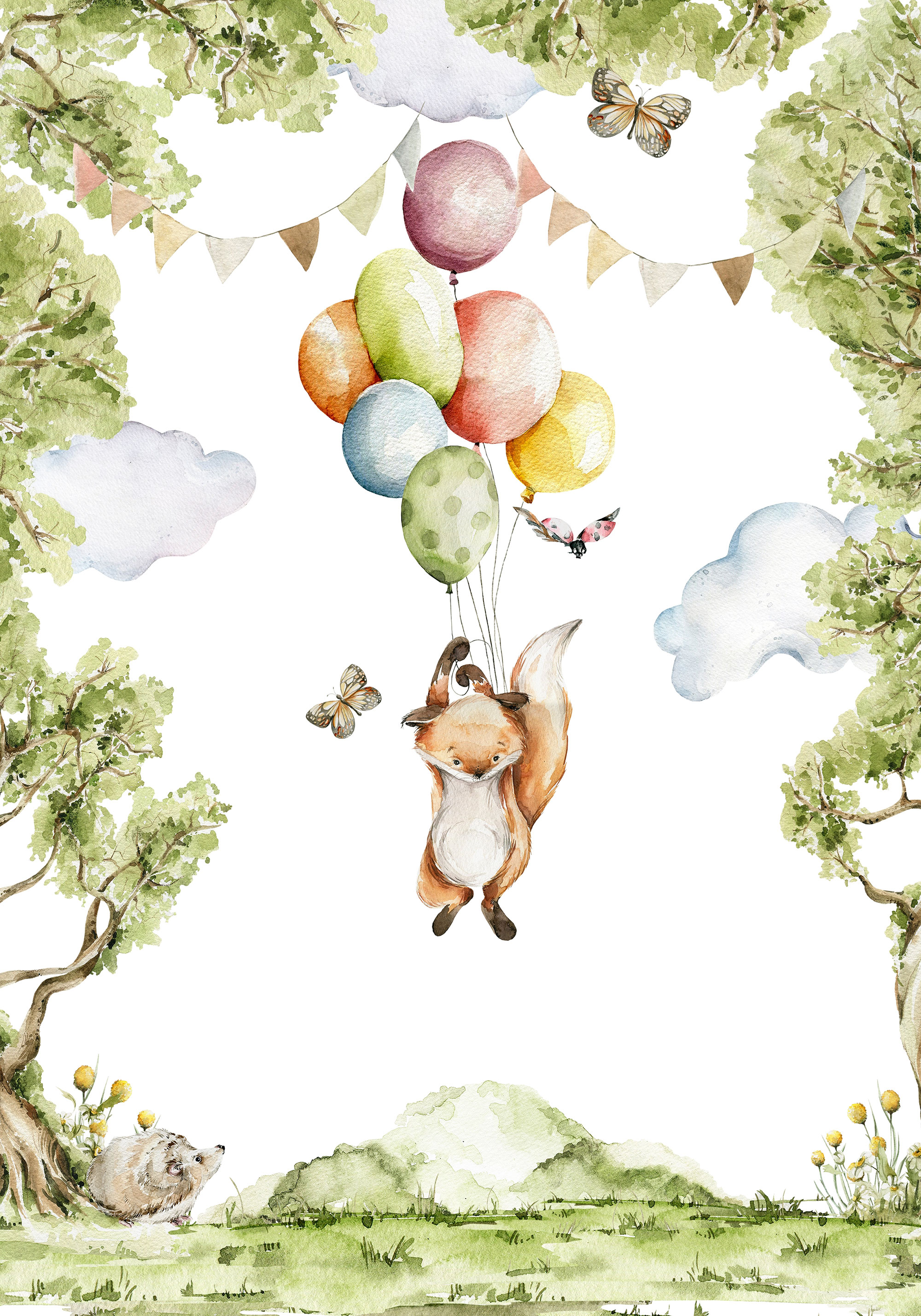 Fototapety na míru, Zvířátka, balónky, 10048, Vavex