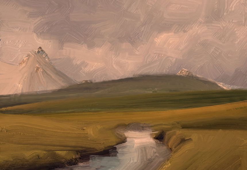 Fototapety na míru, Malba krajiny, 10132, Vavex