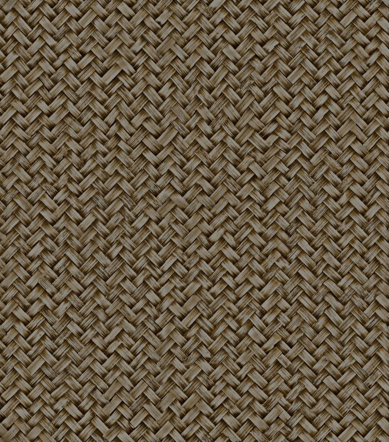 Luxusní vliesová tapeta na zeď, hnědo-stříbrmá, imitace rohože, Z57720, Architexture 2,  Zambaiti Parati