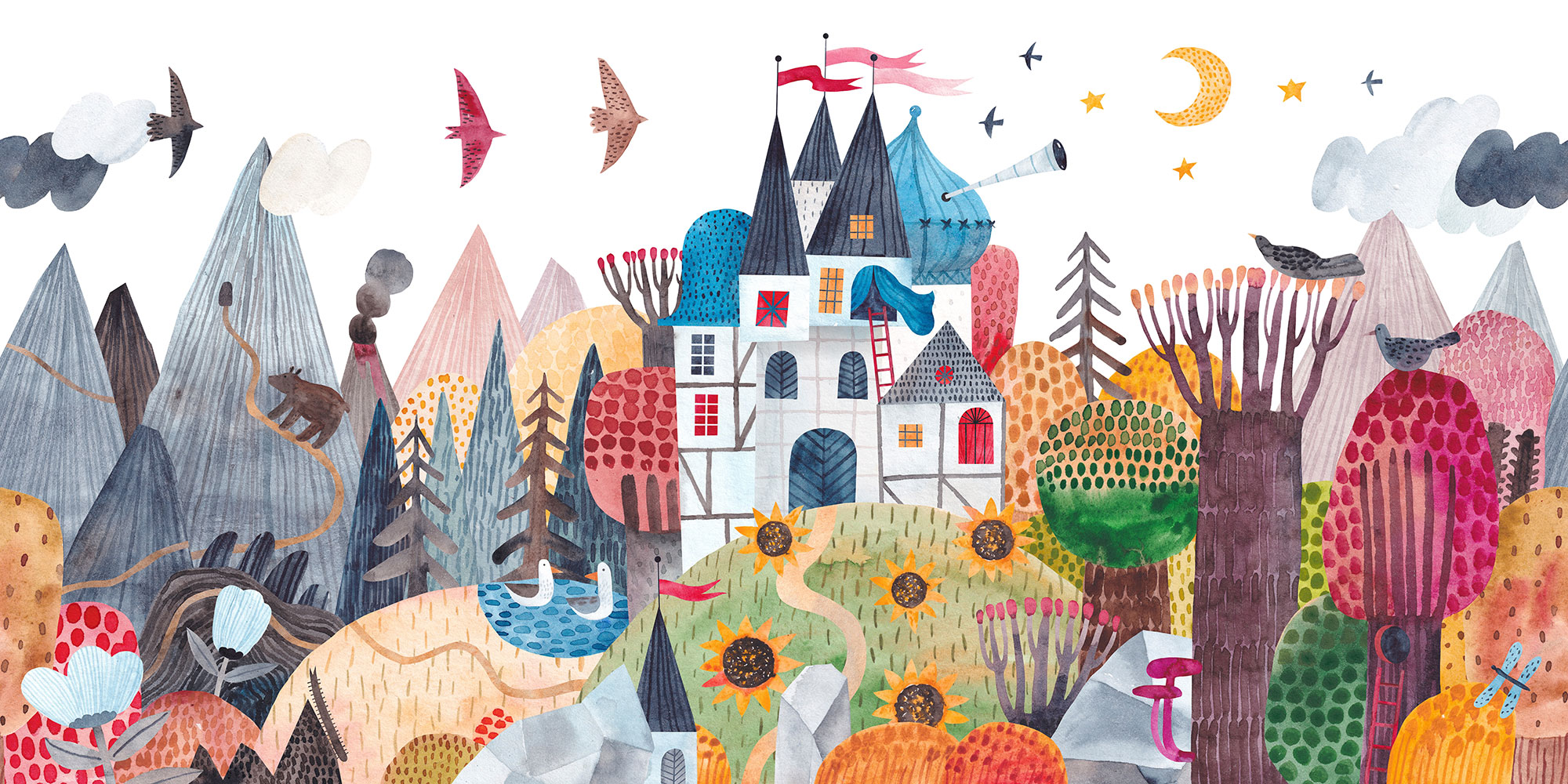 Fototapety na míru, Zámek v lese, 10152, Vavex