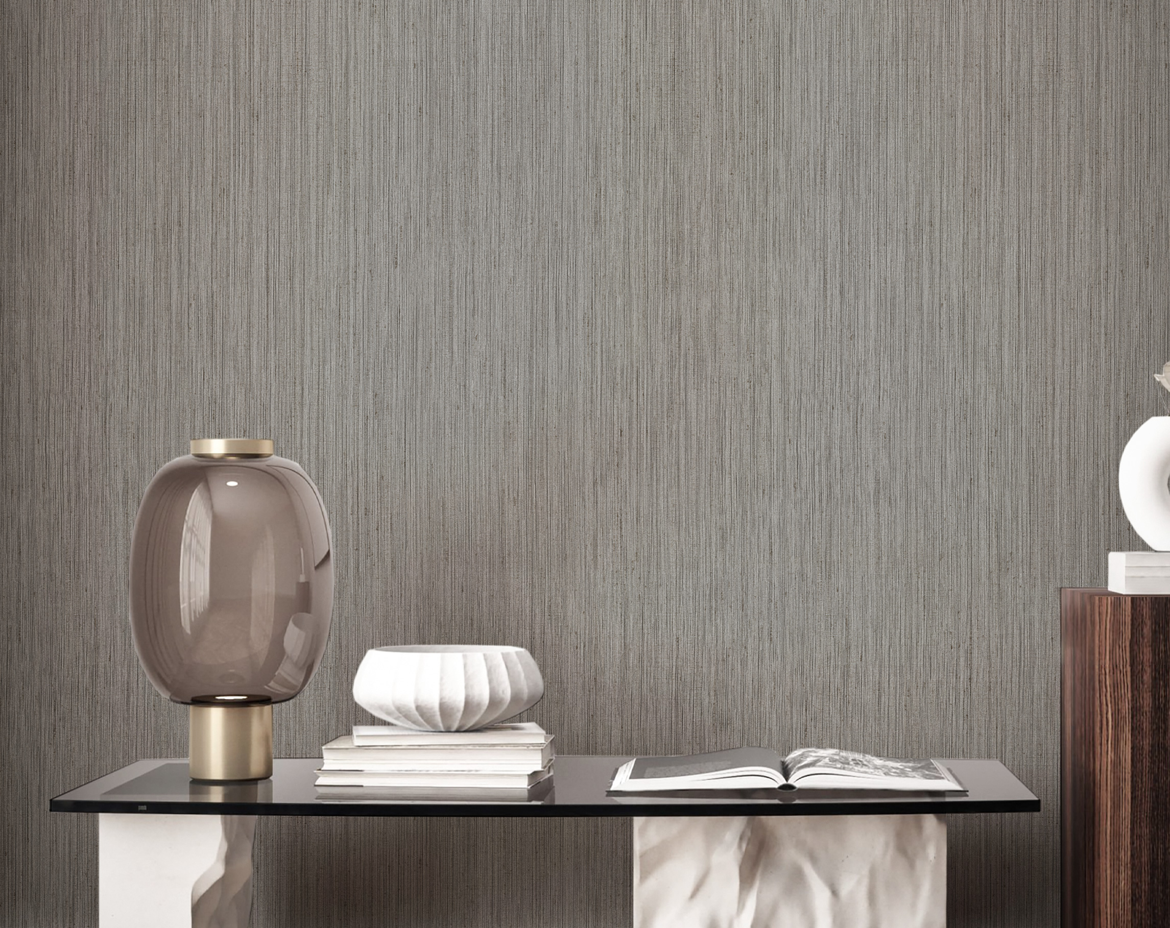 Vliesová tapeta na zeď, hnědá, imitace látky, 35989, Ornamenta, Parato by Cristiana Masi