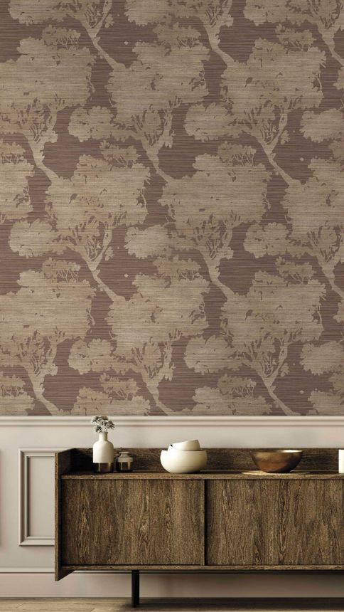 Vliesová tapeta na zeď, hnědo-fialová, stromy, 35958, Ornamenta, Parato by Cristiana Masi