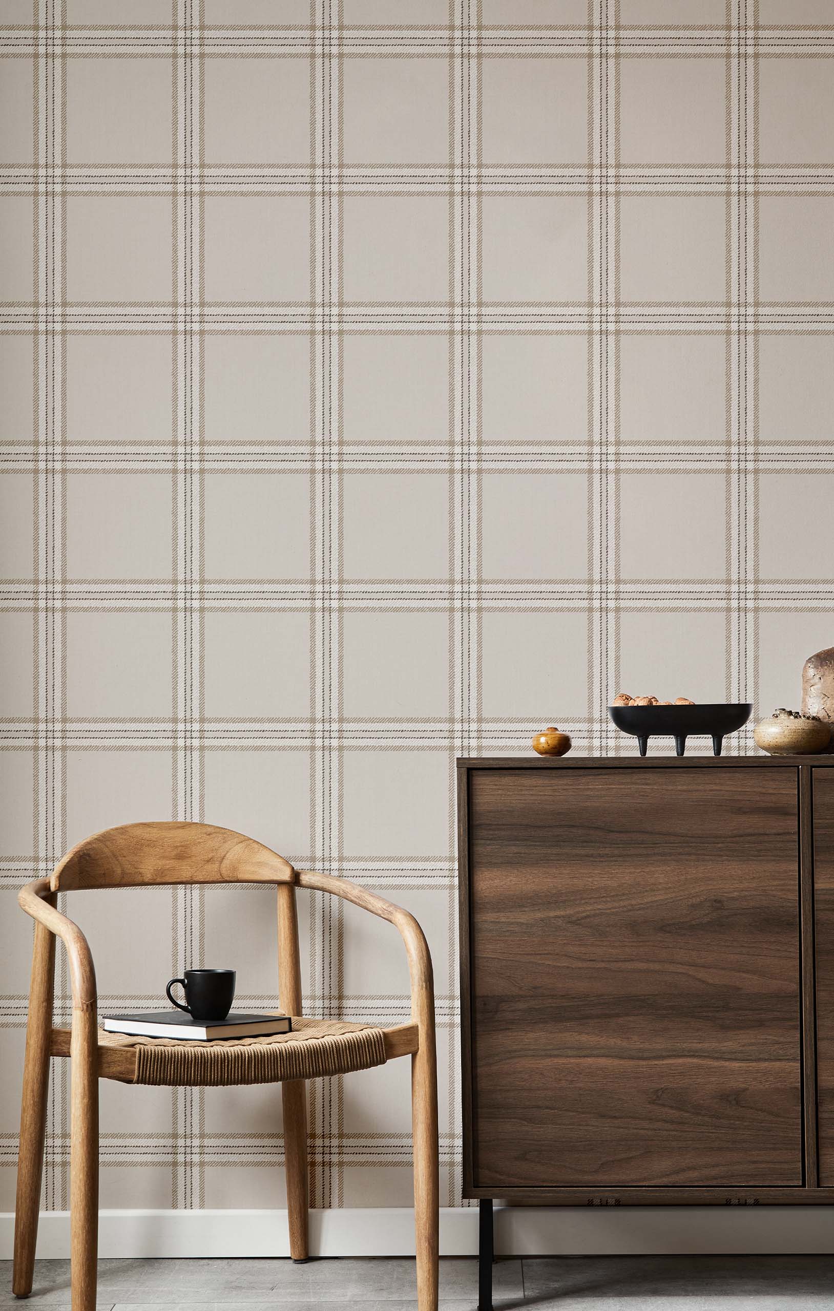 Vliesová tapeta na zeď, šedo-béžová, imitace látky, 38411, Top Stripes, Parato by Cristiana Masi