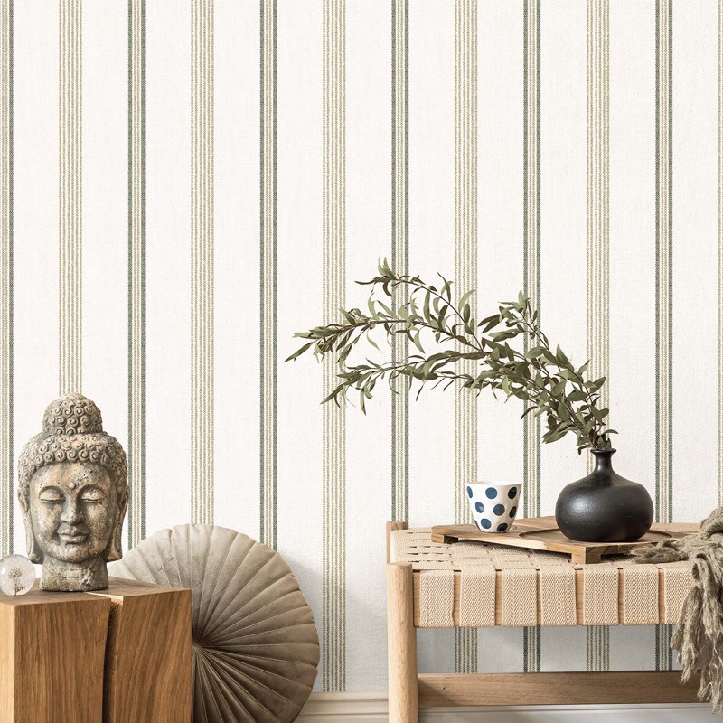 Vliesová tapeta na zeď, zelená, imitace látky, pruhy, 38427, Top Stripes, Parato by Cristiana Masi