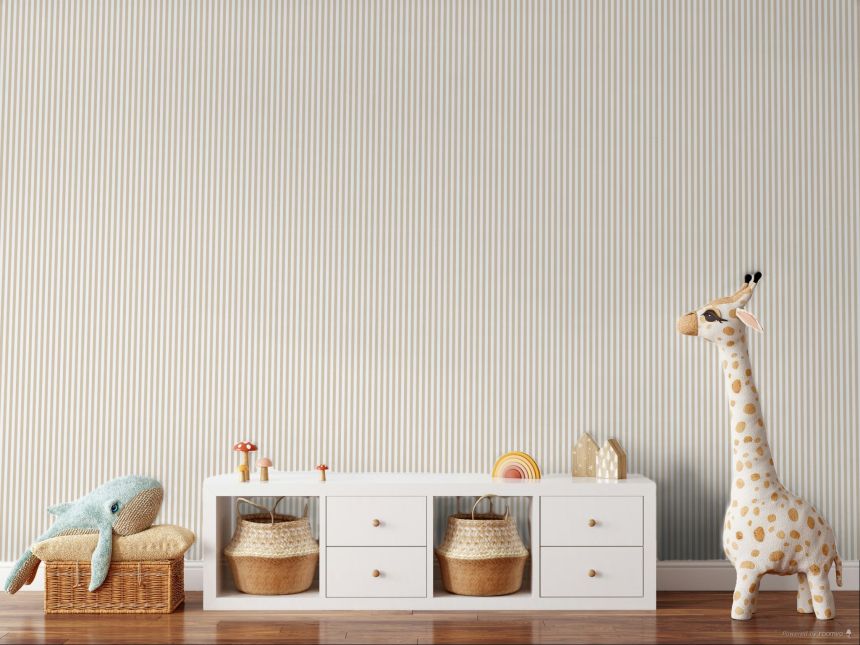 Vliesová tapeta na zeď, béžová, imitace látky, pruhy, 38436, Top Stripes, Parato by Cristiana Masi