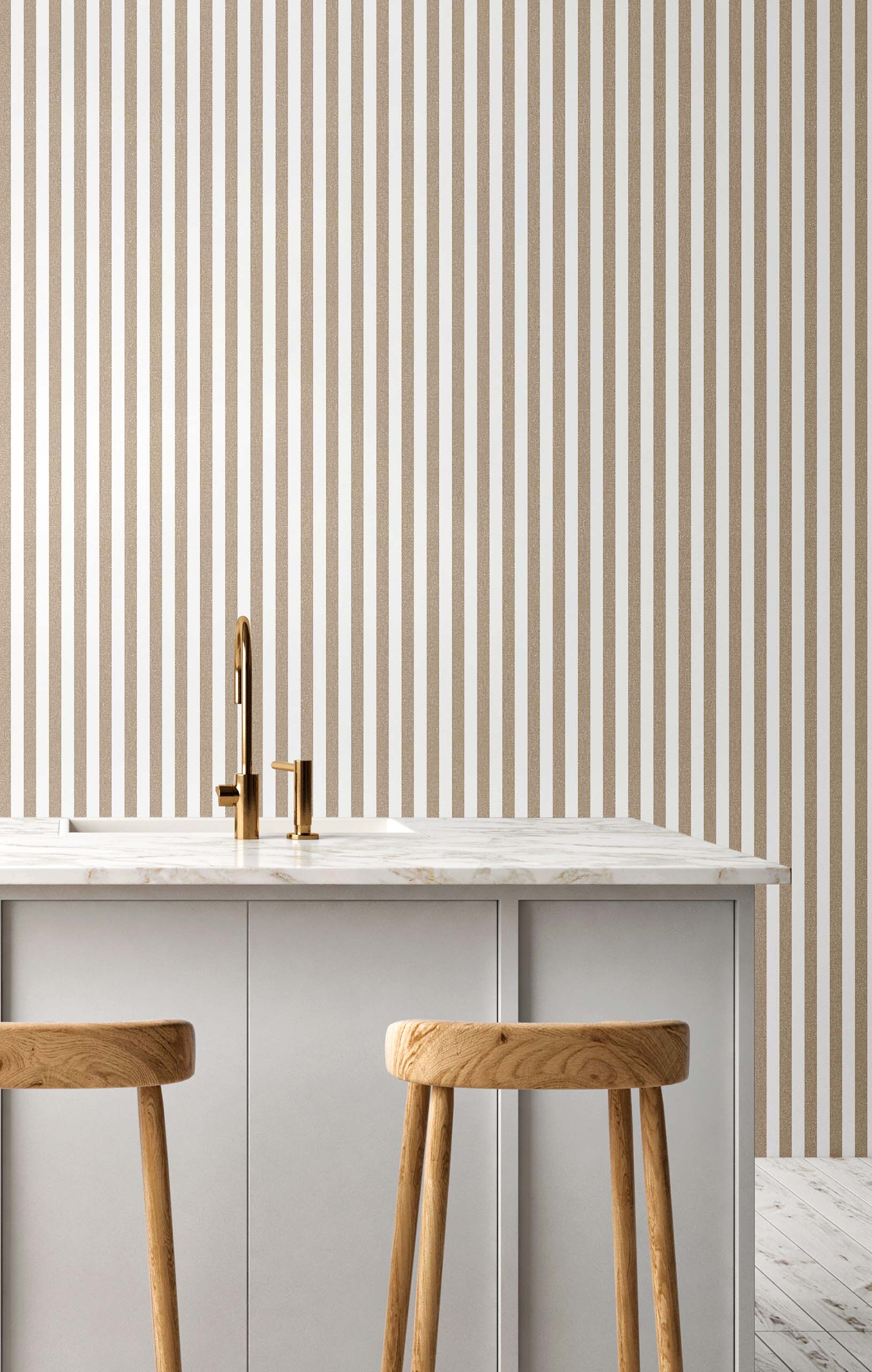 Vliesová tapeta na zeď, hnědá, imitace látky, pruhy, 38437, Top Stripes, Parato by Cristiana Masi