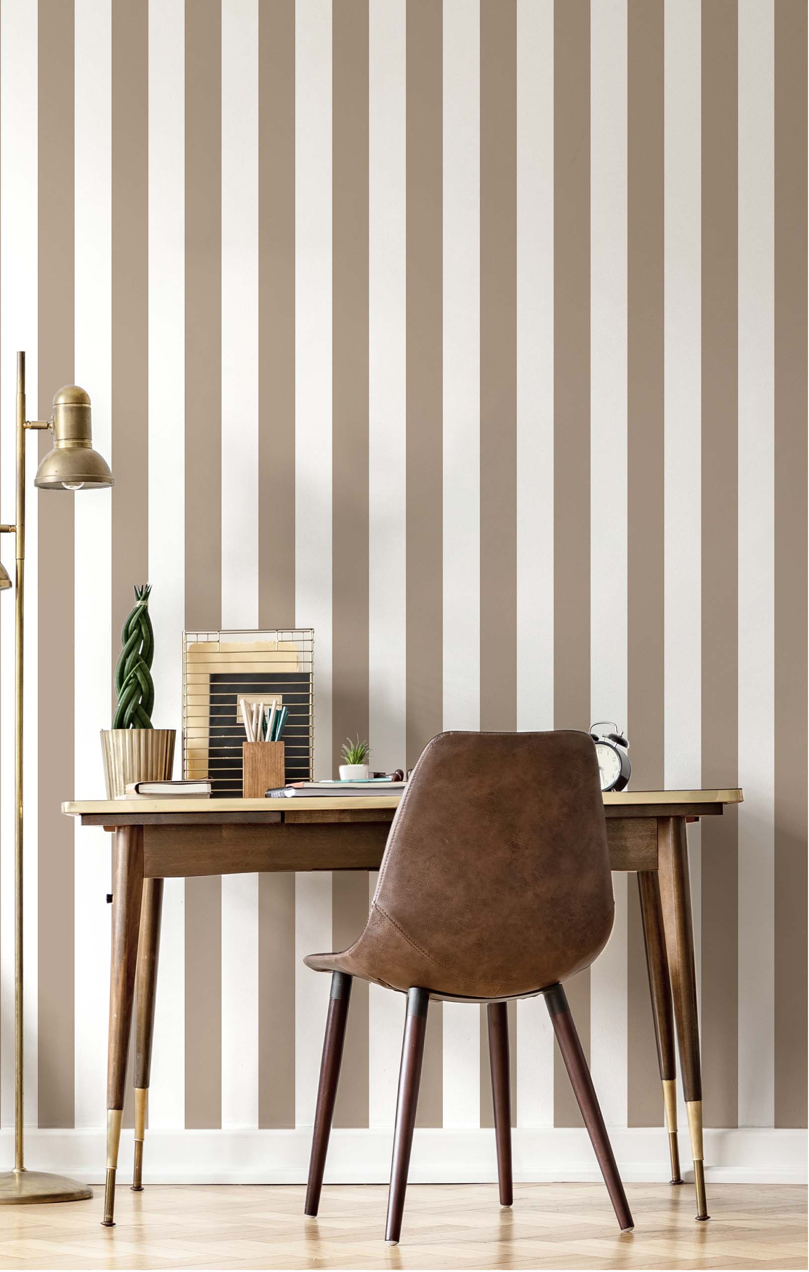 Vliesová tapeta na zeď, hnědá, pruhy, 38448, Top Stripes, Parato by Cristiana Masi